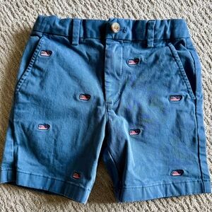 Vineyard Vines Navy Blue Shorts w/ American Flag Whales